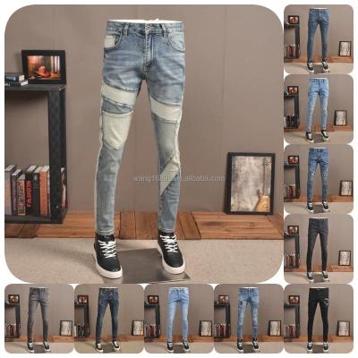 China QUICK DRY 2023 International brand supplier -- Custom tapered layered jeans Men slim trousers Men jeans trousers for sale