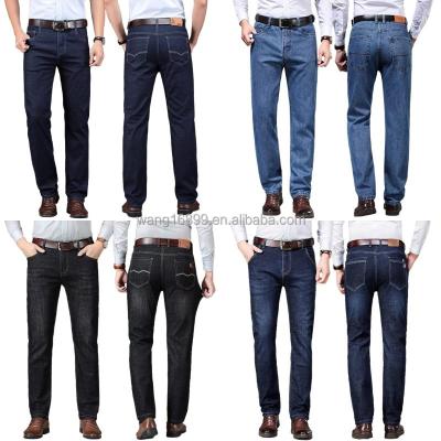 China QUICK DRY 2023 New men's denim casual jeans homme stretch straight pants business mid-waist loose jeans for sale