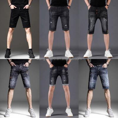 China QUICK DRY Wholesale custom denim shorts Men's zipper front loose 100% cotton jeans loose jeans shorts 2023 for sale