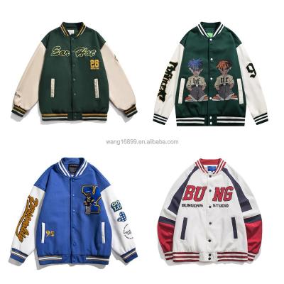 China Waterproof Wholesale custom logo Chenille Fashion embroidered leather sleeve vintage baseball jacket Letterman men's jacket for sale