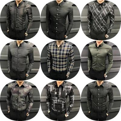 China Anti-wrinkle Time casual and versatile men's shirt, European and American men's shirt for sale