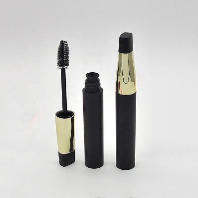 China Gold&black Eyelash Mascara Tube 7ml Tube 7ml Container Transparent Plastic Empty Cosmetic Cream Packaging / Cream Mascara Tube for sale