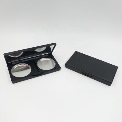 China 2019 Hot Sale 36.5mm Plastic Rectangle Matte Makeup Empty Eyeshadow Case With Mirror for sale