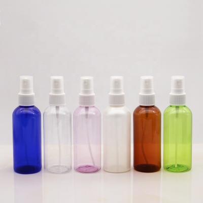 China 100ml Plastic PET Bottles With Aluminum Lid Big Stock Boston Empty Around Recycling Plastic 100ml PET Mist Spray Bottles for sale