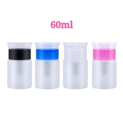 China 60ml 150ml pp cosmetic empty nail polish remover pump dispenser plastic bottle for sale