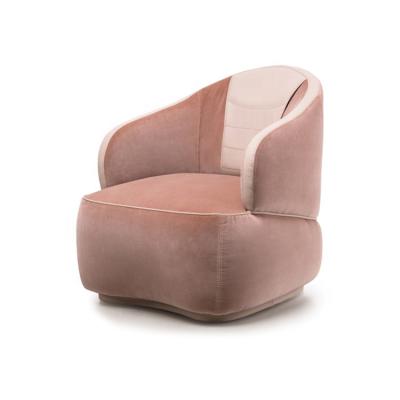 China High quality high luxurious single shape living room single seat sofa chair pink velvet modern leisure chair for sale