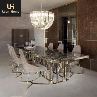 China High quality hot selling modern marble dining table furniture dining table set and chairs for sale