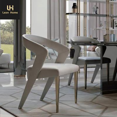 China Other Factory Price Wholesale Italian Luxury Elegant Modern Velvet Fabric Dining Chairs Dining Room Furniture for sale