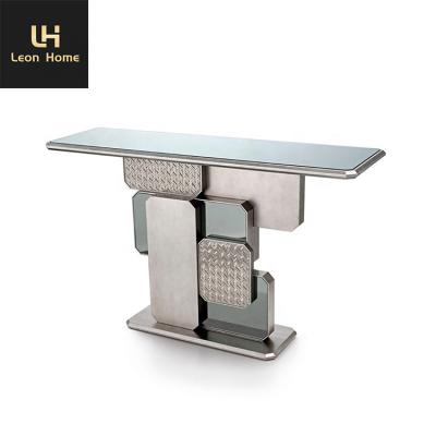 China High quality hot selling modern luxury stainless steel entry console table furniture for home/villa apartment for sale