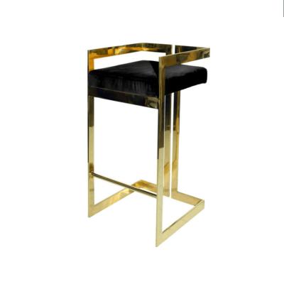 China Vintage design bar furniture fashion stainless steel bar stool chair leather high quality modern high barchair for sale