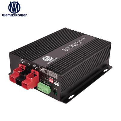 China Efficient and safe 24V 29.2V 25A auto vehicle smart DC RVs charger 12V to DC lead acid, life-po4, Li-ion battery charger for sale