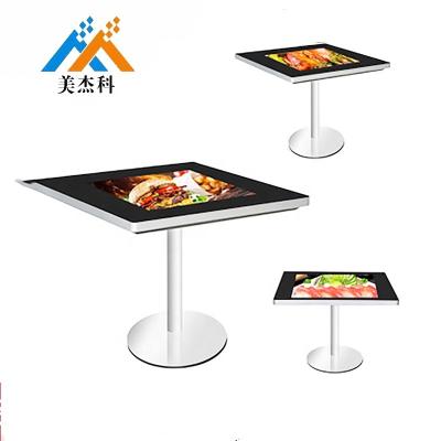 China Restaurant Conference Advertising Stand Menu Cafe Touch Screen Table Indoor Interactive Stand Led Touch Screen Table for sale