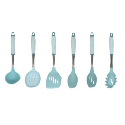 China Kitchen Stocked Different Baking Experience New Design Color Custom Nylon Stainless Steel Kitchen Utensil Set for sale