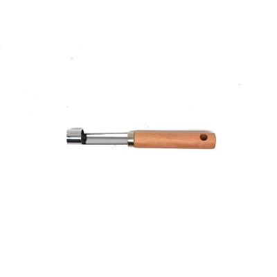 China High Viable Commercial Grade Food Grade Stainless Steel With Handle Core Core Remover Apple Fruit Wood Hollow Punch for sale