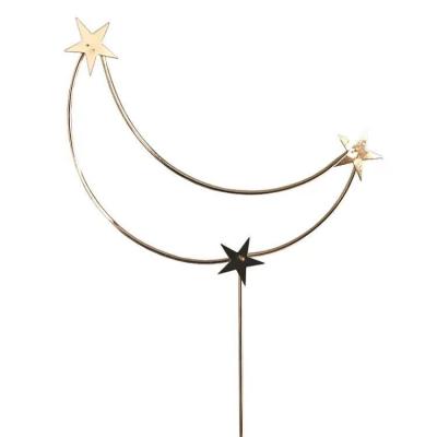 China Fashion Happy Birthday Cake Topper Baroque Pearl Crown Decoration Baking Queen Bridal Headpiece Love Moon Star tDecorate Plug-in for sale