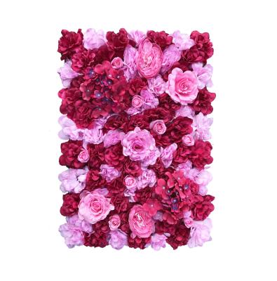 China Wedding Silk Wall Panels Wedding Decoration Flower High Quality Red Roses Hot Selling for sale