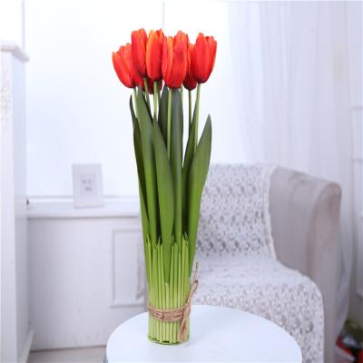 China Real Factory Wholesale Silk Home Decoration Touch PU Artificial Flower Tulip for sale