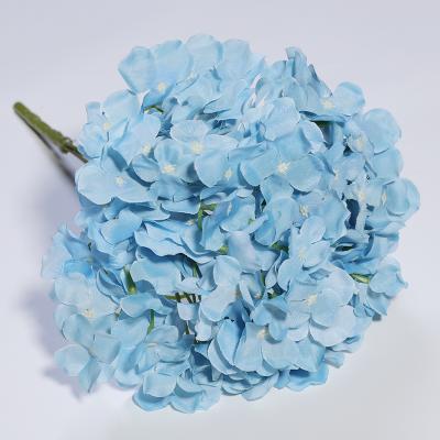 China Modern Artificial Silk Hydrangea Flower Head Wedding for sale