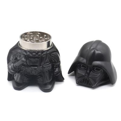 China Hot Selling Wholesale Zinc Alloy Herb Grinder Tobacco Grinder Cnc Sharp Teeth Darth Vader Grinder 4 Piece for sale