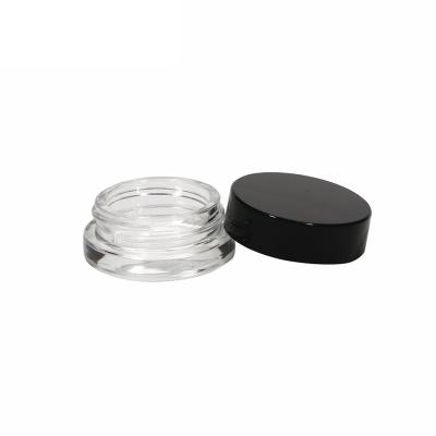 China 5g Clear Glass Oil Concentrate Container Jar Packaging With Cap for sale