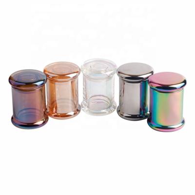 China New Viable Arrive Hot Sale Multicolor Airtight Smoking Herb Storage Container Tobacco Vacuum Herb Stash Glass Jar With Hinged Lid for sale