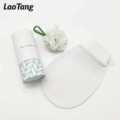 China EXFOLIATING Soft White Hammam Moroccan Squishy Exfoliating Gloves Mitt Remove Dead Skin Bath Body Scrub Mitt for sale