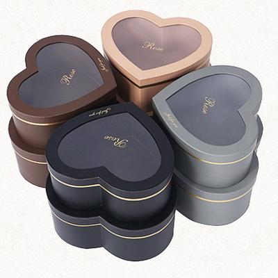 China RuiKaiLi factory spot fresh flower heart-shaped flower box new flower packaging material fresh flower packaging wholesale gift box for sale