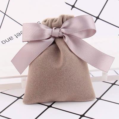 China Fresh Flower Packaging Custom Promotional RuiKaiLi Drawstring Velvet Jewelry Bag Jewelry Pouch for sale