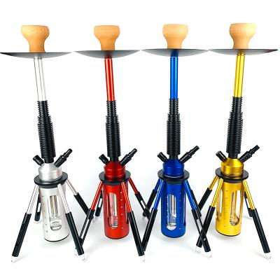 China Hot Sale Eco-friendly Glass Shesha Hookah Accessories Rocket Led Hookah Stainless Steel Sheesha for sale