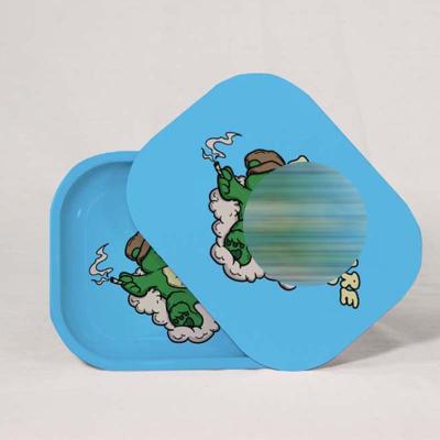 China Wholesale China Hot Selling Magnetic Herb Smoking Metal Tray With Lids Smoke Tray With Lid Custom Logo Rolling Trays Covers Magnetic Herb Smoking Metal Tray With Lids for sale