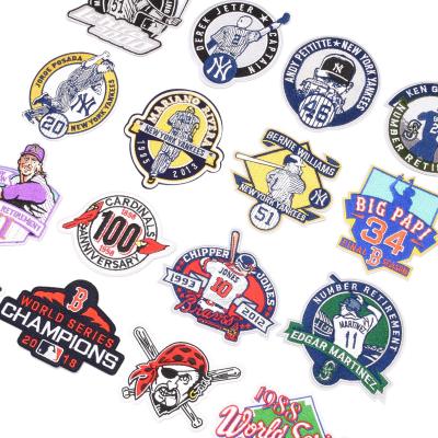 China 3D 2021 Ready To Ship Good Quality MLBy Baseball Iron On Embroidery Badge Patches For Apparel for sale