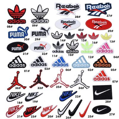 China 2021 Fashion Diy Washable Sport Sew Ironing Embroidery Sticker Designer Patches Famous Brands For Apparel Hat for sale