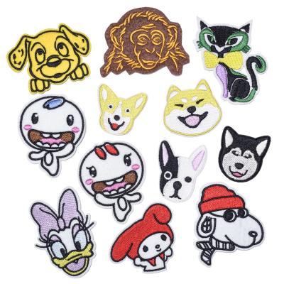 China 2021 3D Cartoon Animals Clothes Patches For Cute Stripes Clothing Stickers Iron On Appliques Embroidery Badges for sale