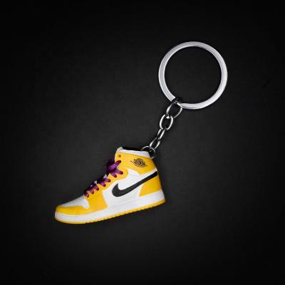 China For Earphone 2022 3D Mini Sneakers Shoe Keychain Model With Metal Ring Sport Fashion Brand AJ kyBasketball Key Chain for sale