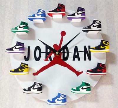 China 2022 New Design Basketball Shoe Flying Shoe Antique Sneaker AJ Mini Sneakers 3D Wall Clock With 12 for sale