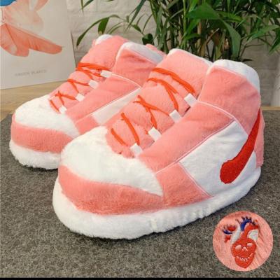 China CUSHIONING Yezzyi AJi Plush Sneaker High Quality Indoor Custom Slipper Shoes Yezzy Wholesale Warm Luxury Plush Winter Men Indoor Slippers for sale