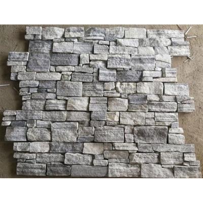 China Modern Exterior Wall Cladding Culture Stone Facada Decoration, Culture Gray Stone White Split Face Tile, Culture Stone Wall Panel for sale