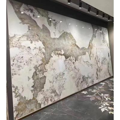 China Modern matte surface of Pandora agglomerated stone 1600x3200x12mm, agglomerated stone TV wall, calcatta oro agglomerated stone for sale