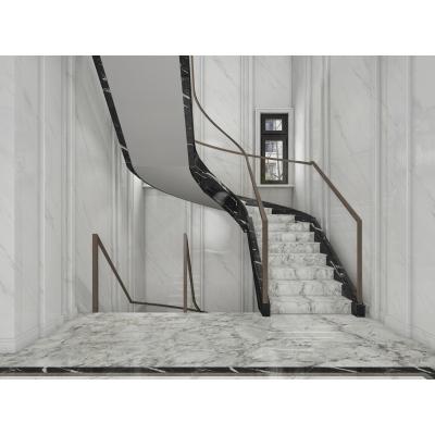 China Contemporary Black Staircase Marbles Steps Prices Exterior, Long Prices Stairs And Marble Granite, Light Green Polish Marble Stone Stair Steps Tiles for sale