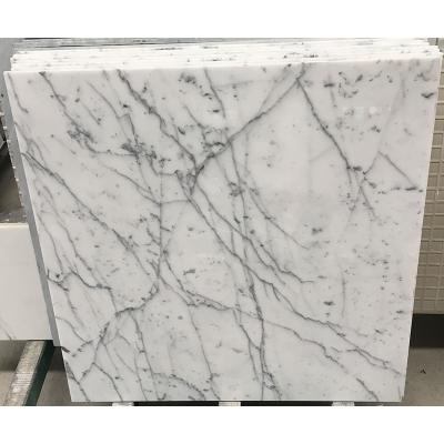 China CLASSIC bathroom wall polished marble floor tiles, floor tile marble price, natural italian backsplash carrara white marble tile price for sale