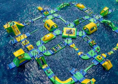 China Waterproof Inflatable Water Parks , Colorful Water Amusement Park for sale