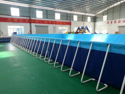 China Silk Printing Blue Portable Inflatable Swimming Pools For Adults for sale