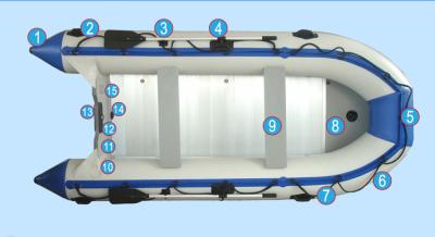 China CE Approved 3.6 Meter Inflatable Fishing Boats Professional PVC Material for sale