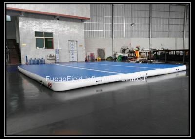 China DWF Sky Blue Inflatable Air Tumble Track Of 10 Square Meters for sale