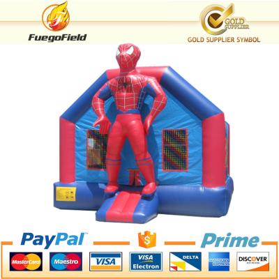 China Inflatable Spider Man Kids Inflatable Bounce Houses With Slide for sale