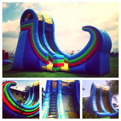 China Residential Huge Inflatable Water Slides For Kids Custom Logo for sale