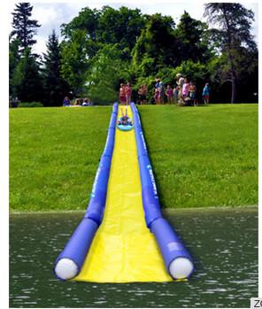 China Double Slide Backyard Obstacle Course Inflatable Obstacles With Plato Material for sale