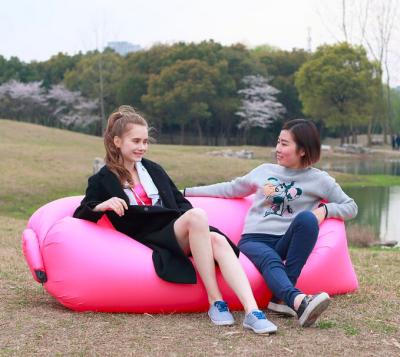 China 240cm x 70cm Sleeping Bag Inflatable Air Sofa Pink Color printing for sale