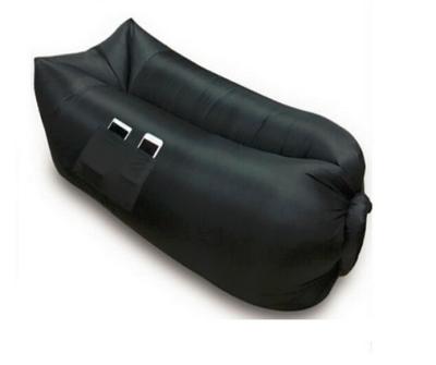 China Lightweight Nylon Fabric Inflating Sleeping Bag , black Inflatable Lay bag for sale