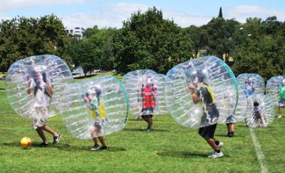 China Popular Dot Inflatable Loopy Ball Transparent / Customized human hamster balls for sale